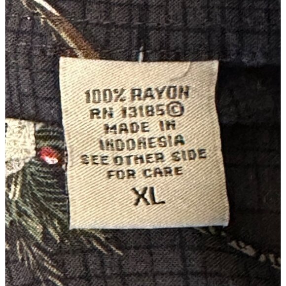 Batek Bay Button-Down Casual Shirt Tropical Beach Theme 100% Rayon Men's Size XL - Picture 13 of 14